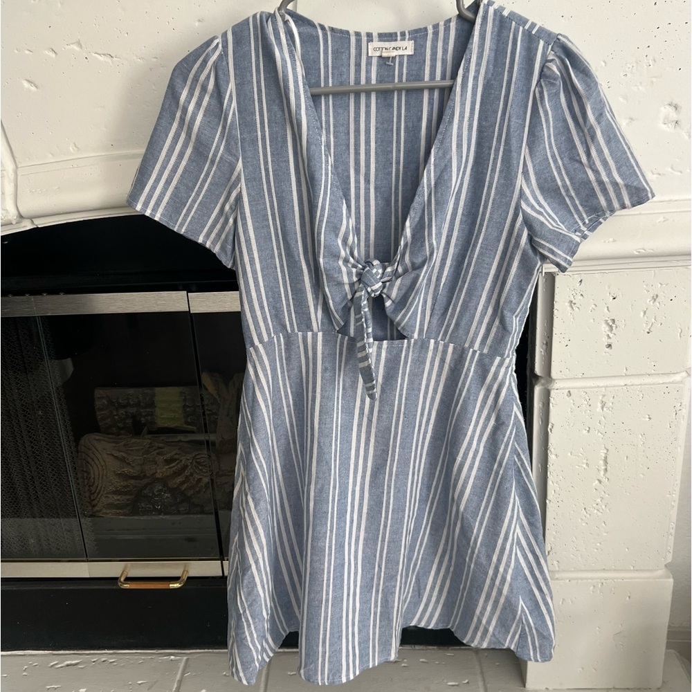 Cotton Candy LA tie front dress